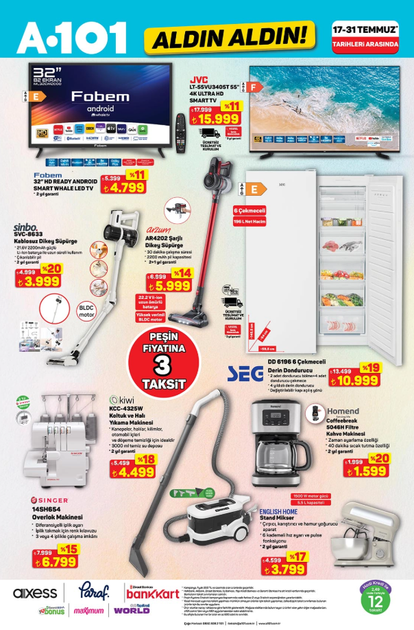A101 AKTÜEL ÜRÜNLER KATALOĞU 17 TEMMUZ 2025 || A101 indirim afişi bu hafta ürünleri neler?