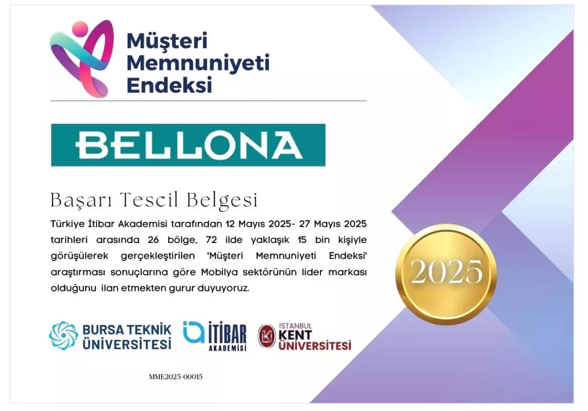 Bellona, Müşteri Memnuniyetinde Liderliğini Tescilledi
