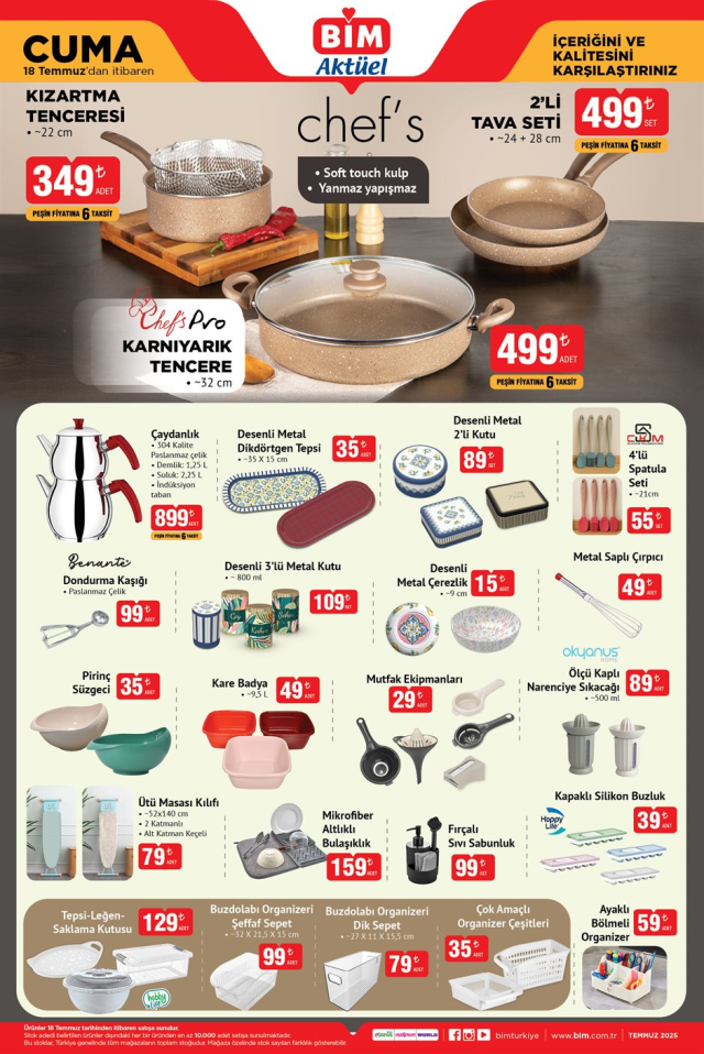 BİM 18 TEMMUZ AKTÜEL KATALOĞU || BİM 18 Temmuz Cuma aktüel ürünleri neler?