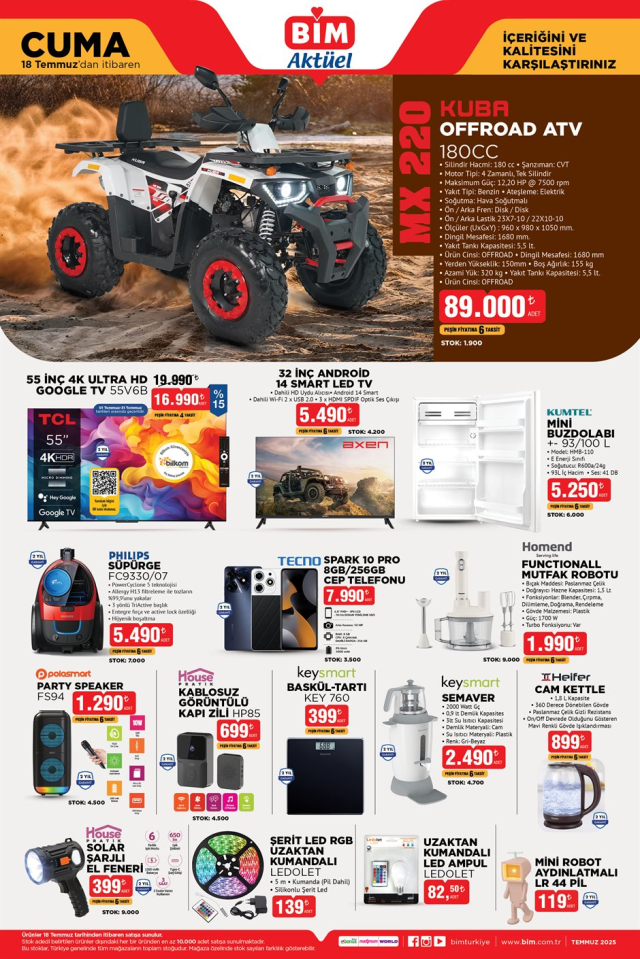 BİM 18 TEMMUZ AKTÜEL KATALOĞU || BİM 18 Temmuz Cuma aktüel ürünleri neler?