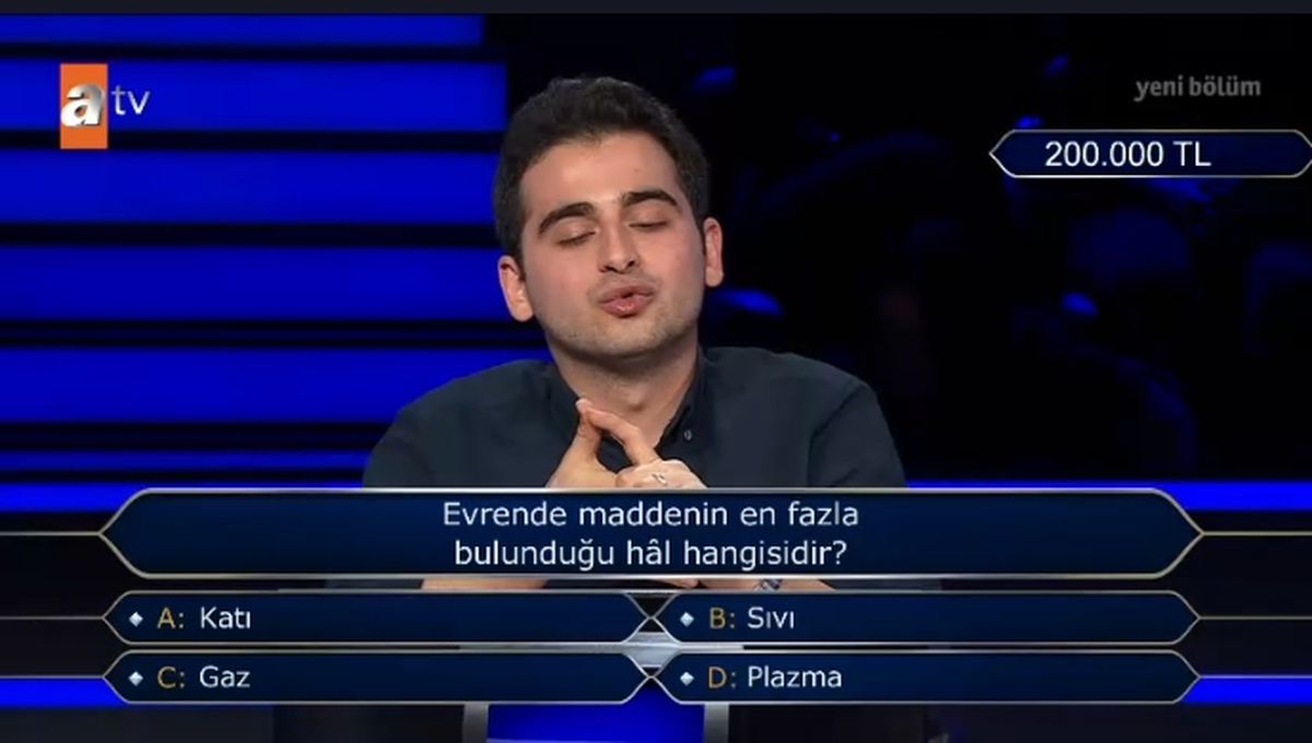 Evrende maddenin en fazla bulunduğu hal hangisidir?