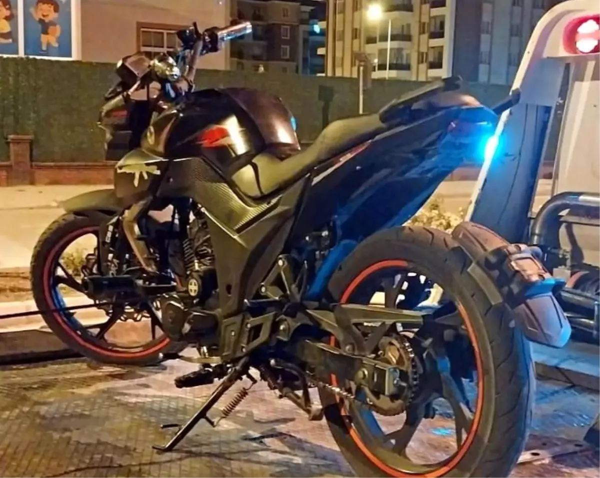 Isparta'da Plakasız Motosiklet Sürücüsüne Ceza