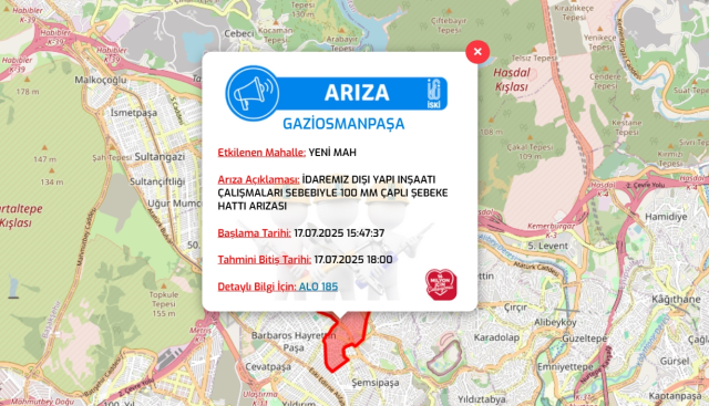 İstanbul GAZİOSMANPAŞA su kesintisi! 17-18 Temmuz İSKİ Gaziosmanpaşa su kesintisi ne zaman bitecek, sular ne zaman gelecek?