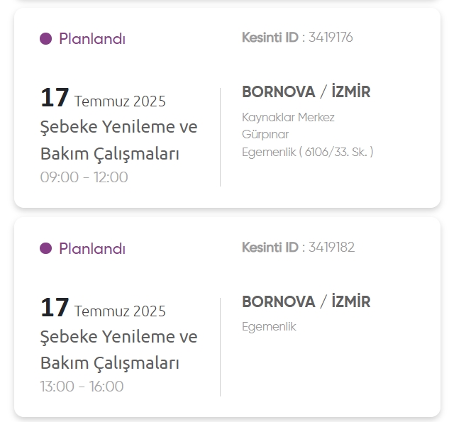 İzmir GEDİZ elektrik kesintisi! 17 Temmuz İzmir'de elektrik kesintisi ne zaman bitecek, elektrikler ne zaman gelecek?
