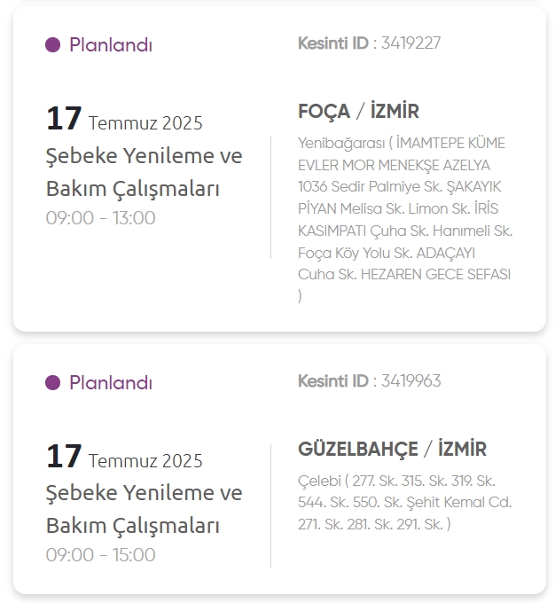 İzmir GEDİZ elektrik kesintisi! 17 Temmuz İzmir'de elektrik kesintisi ne zaman bitecek, elektrikler ne zaman gelecek?