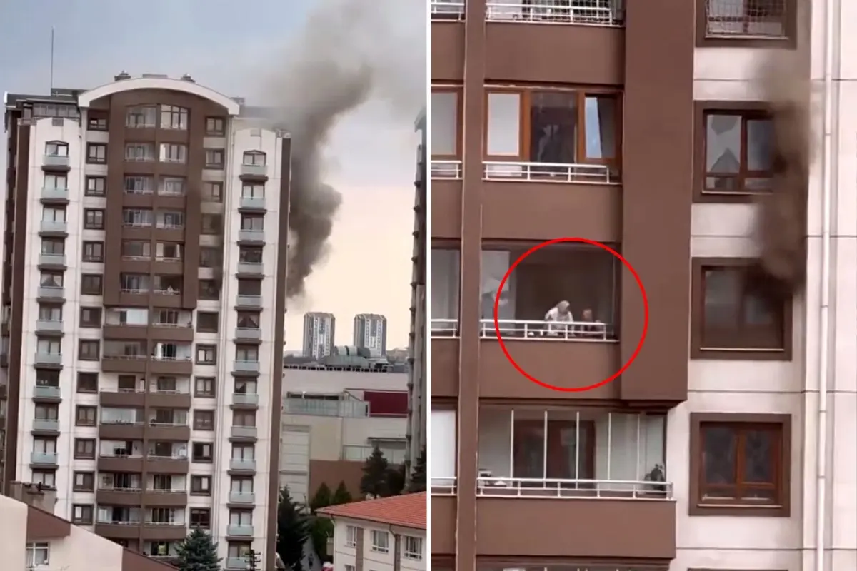 Ankara'da bir binada yangın! Mahsur kalan anne ve oğlu kurtarıldı