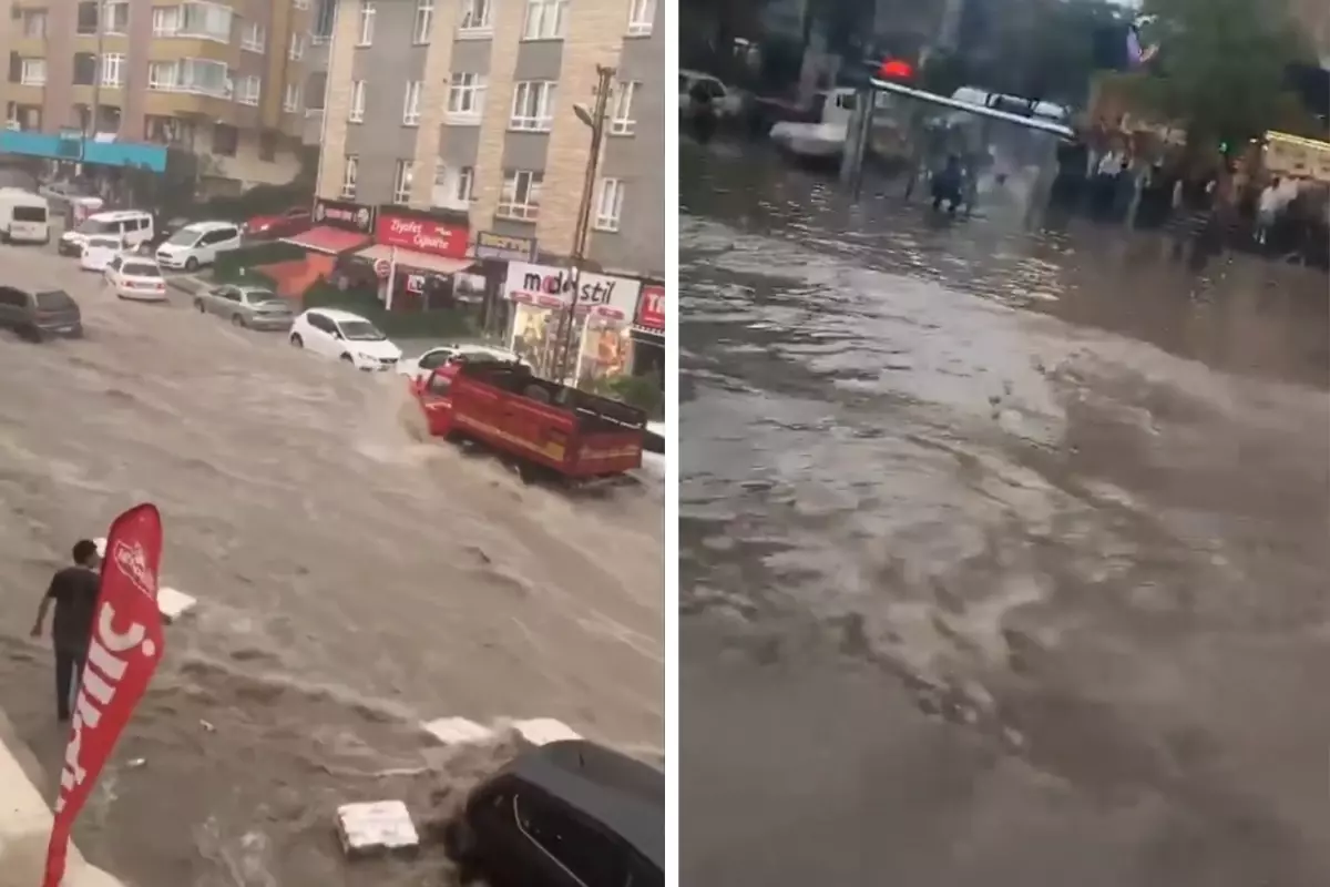 Ankara'da sağanak yağış hayatı felç etti