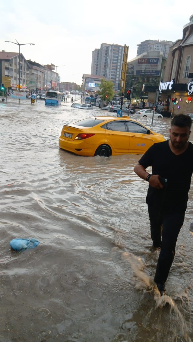 The best image depicting the severity of the flood in Ankara! The waters burst the wall of the house