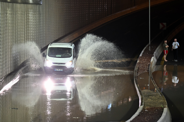 The best image depicting the severity of the flood in Ankara! The waters burst the wall of the house