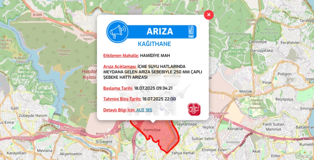 İstanbul KAĞITHANE su kesintisi! 18-19 Temmuz İSKİ Kağıthane su kesintisi ne zaman bitecek, sular ne zaman gelecek?