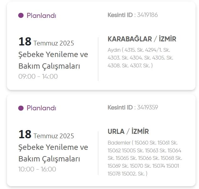 İzmir GEDİZ elektrik kesintisi! 18 Temmuz İzmir'de elektrik kesintisi ne zaman bitecek, elektrikler ne zaman gelecek?