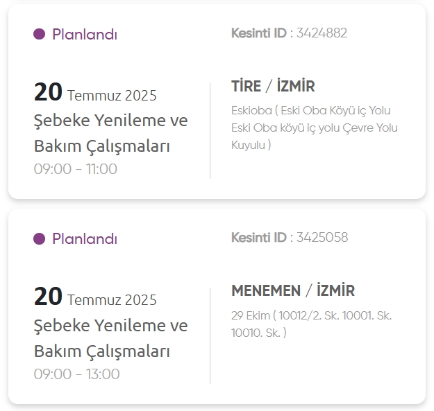 İzmir GEDİZ elektrik kesintisi! 19 Temmuz İzmir'de elektrik kesintisi ne zaman bitecek, elektrikler ne zaman gelecek?