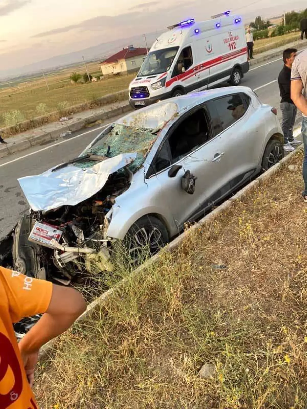 Muş'ta Otomobil İneğe Çarptı: 1 Yaralı
