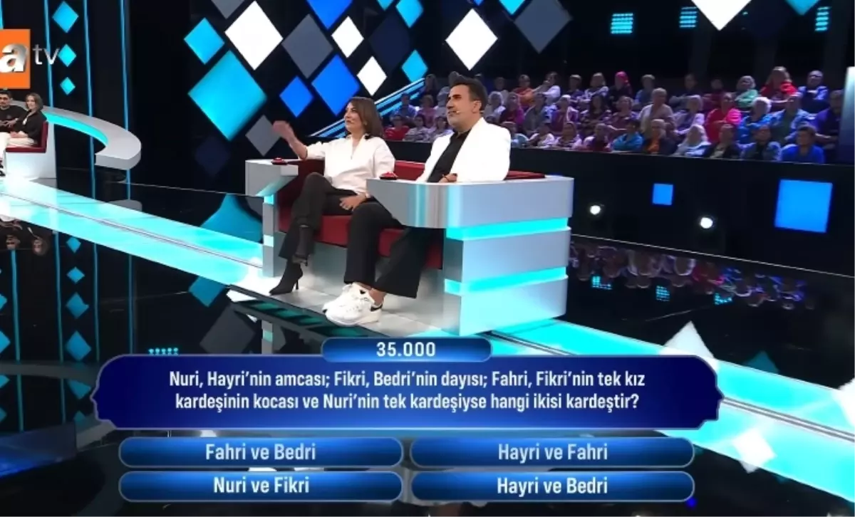 Nuri, Hayri'nin amcası; Fikri, Bedri'nin dayısı; Fahri, Fikri'nin tek kız kardeşinin kocası ve Nuri'nin tek kardeşiyse hangi ikisi kardeştir?