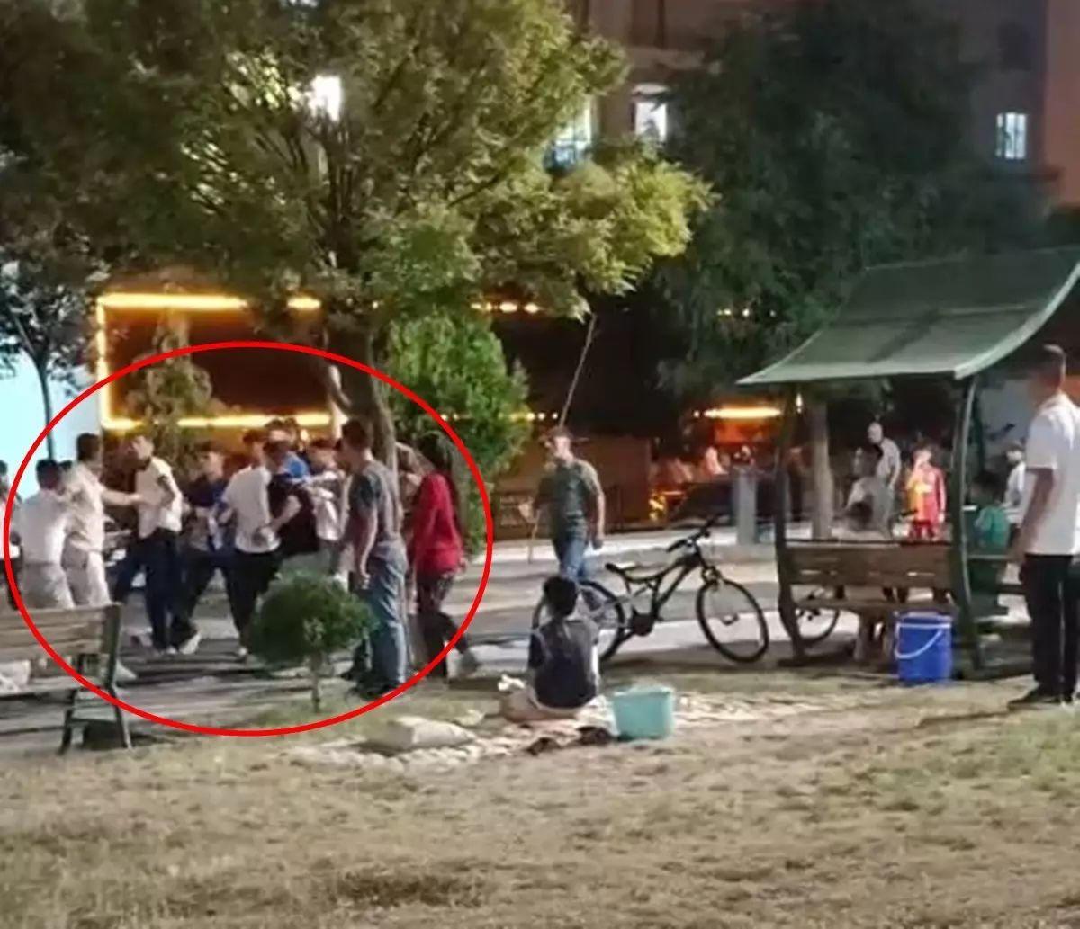 Siirt'te Parkta Kavga: Tekme ve Yumruklar Havada Uçuştu