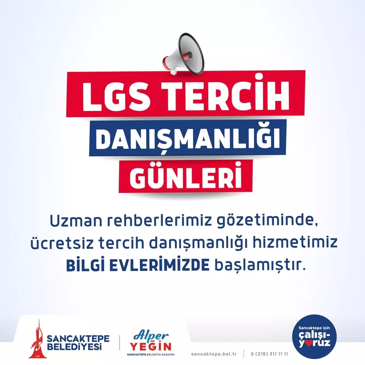 Sancaktepe Belediyesi'nden LGS Tercih Dönemi İçin Ücretsiz Danışmanlık Hizmeti
