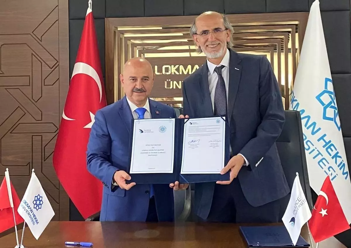 Düzce Üniversitesi ve Lokman Hekim Üniversitesi'nden İş Birliği Protokolü