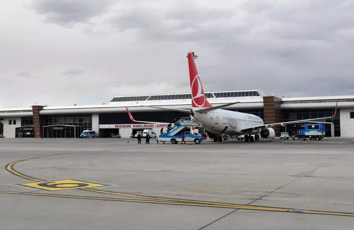 Erzurum Hava Limanı'nda 2025 İlk Yarısında 601 Bin Yolcu Uçtu
