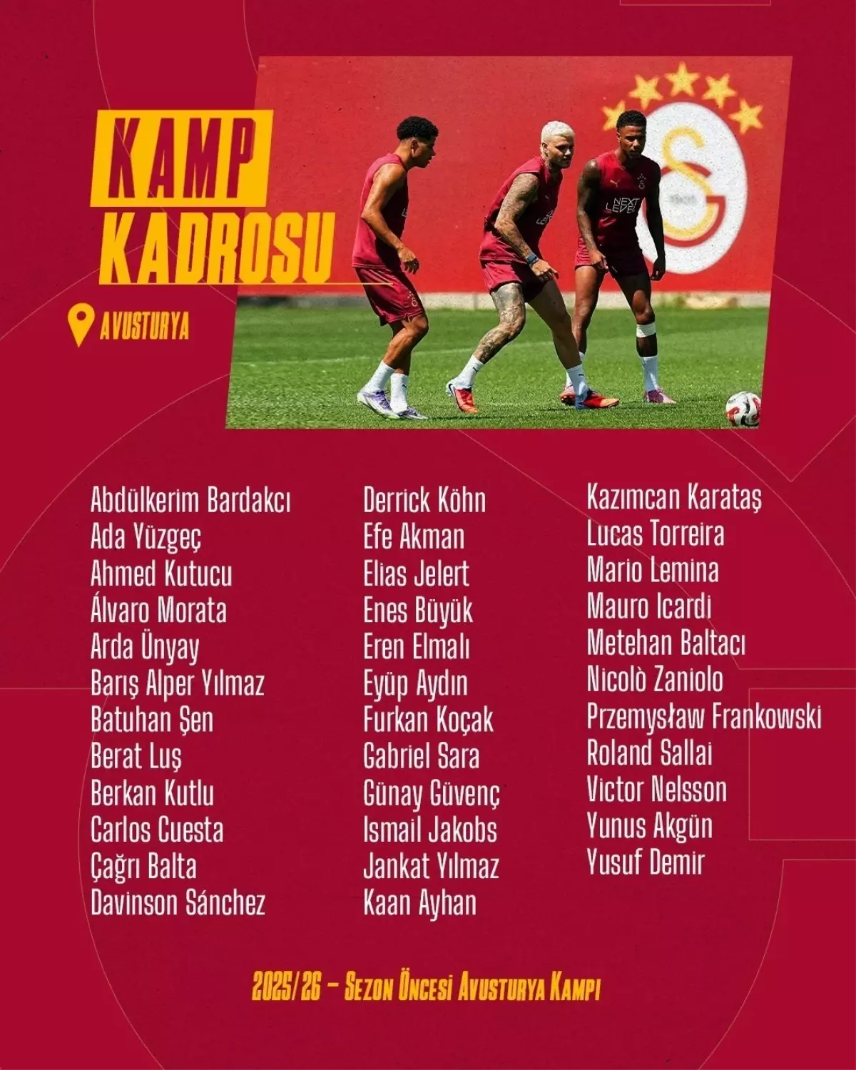 Galatasaray Avusturya'da Kamp Yapacak