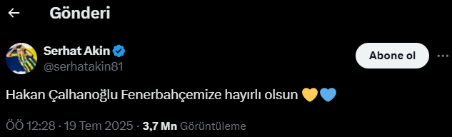 A midnight post has arrived! Fenerbahçe's Hakan Çalhanoğlu bombshell