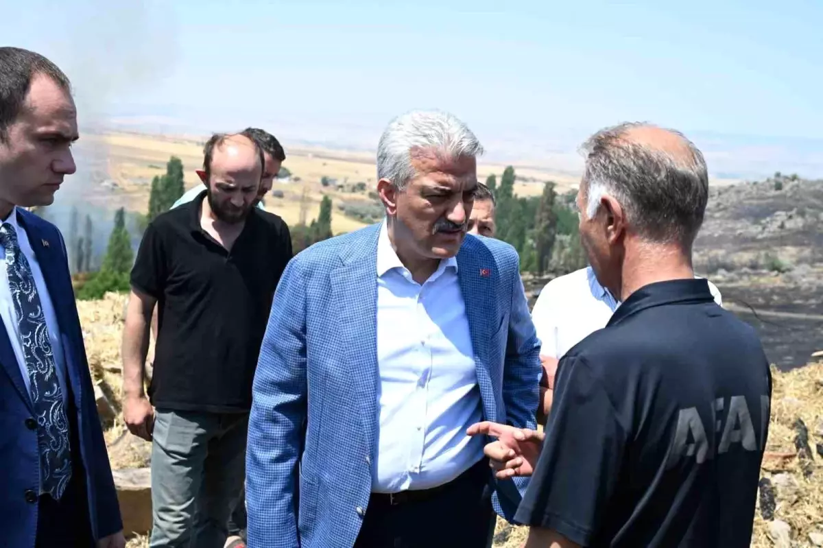 Kırıkkale Valisi Makas, Çelebi İlçesindeki Yangın Bölgesini Ziyaret Etti