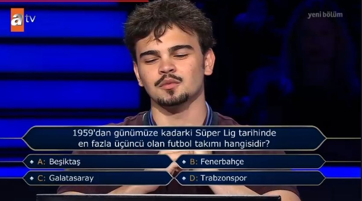 Beşiktaş kaç defa üçüncü oldu?