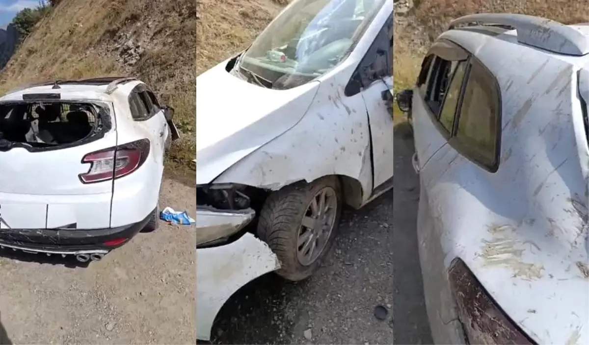 Hakkari'de Kayalıklardan Kaçan Araç Takla Attı: 4 Yaralı