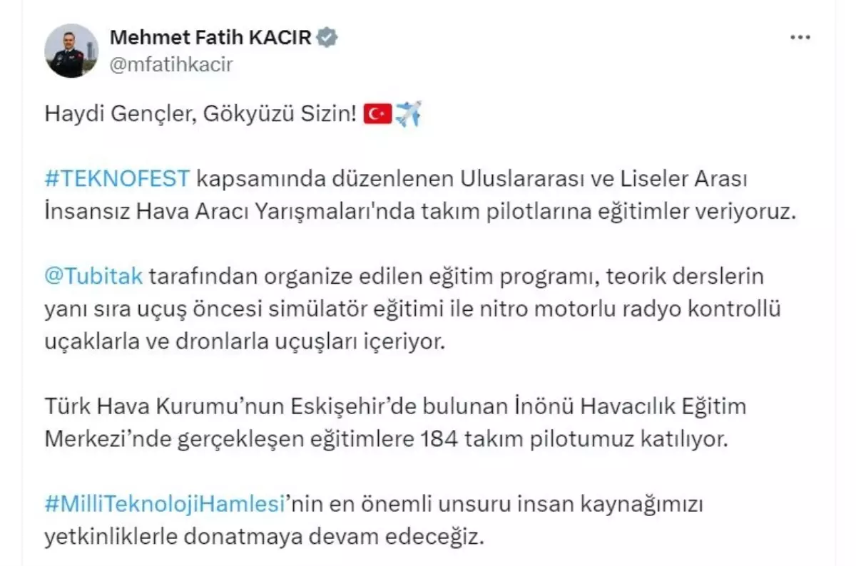 Milli Teknoloji Hamlesi için İHA Pilotları Eğitiliyor