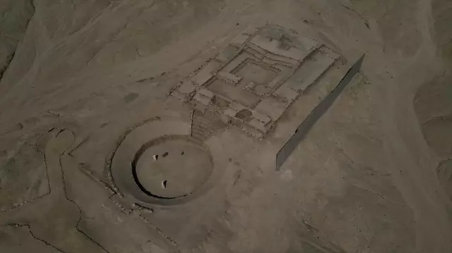 Aerial View of the 3,800-Year-Old Ancient City in Peru