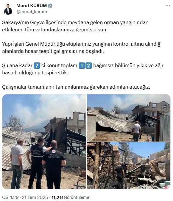 Forest fire in Sakarya and Bilecik: 4 evacuated