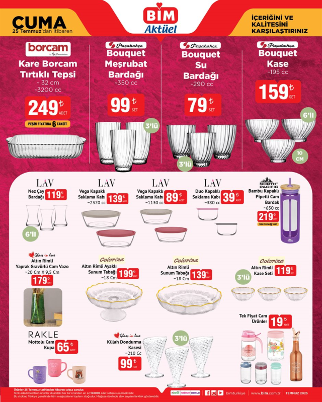 BİM 22-25 Temmuz BİM aktüel kataloglarında bu hafta hangi ürünler satışa çıkacak?