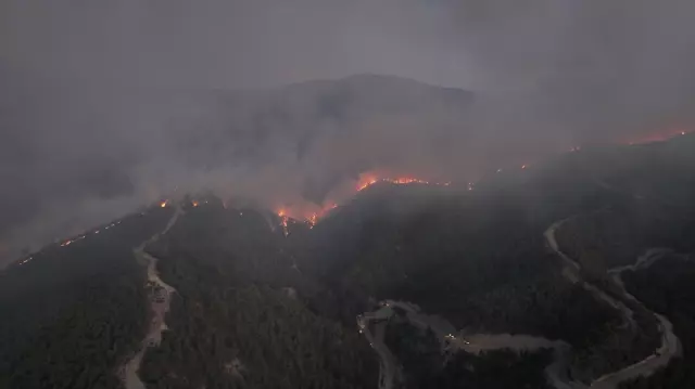 The best image describing the fire that spread to two provinces! A tornado formed from the flames