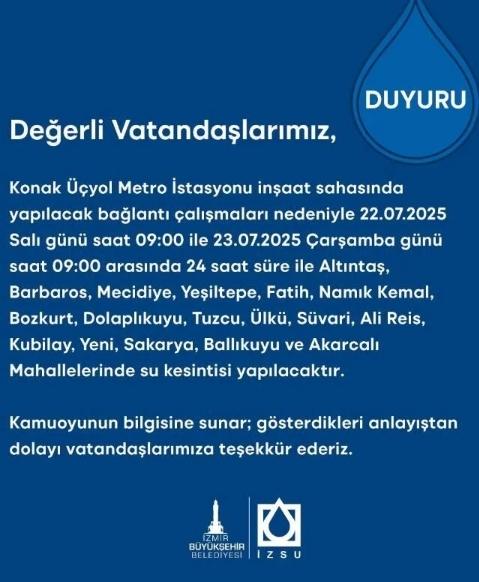 İzmir Altıntaş, Tuzcu, Ülkü, Süvari, Ali Reis, Kubilay, Yeni, Sakarya, Ballıkuyu, Akarcalısular ne zaman gelecek?