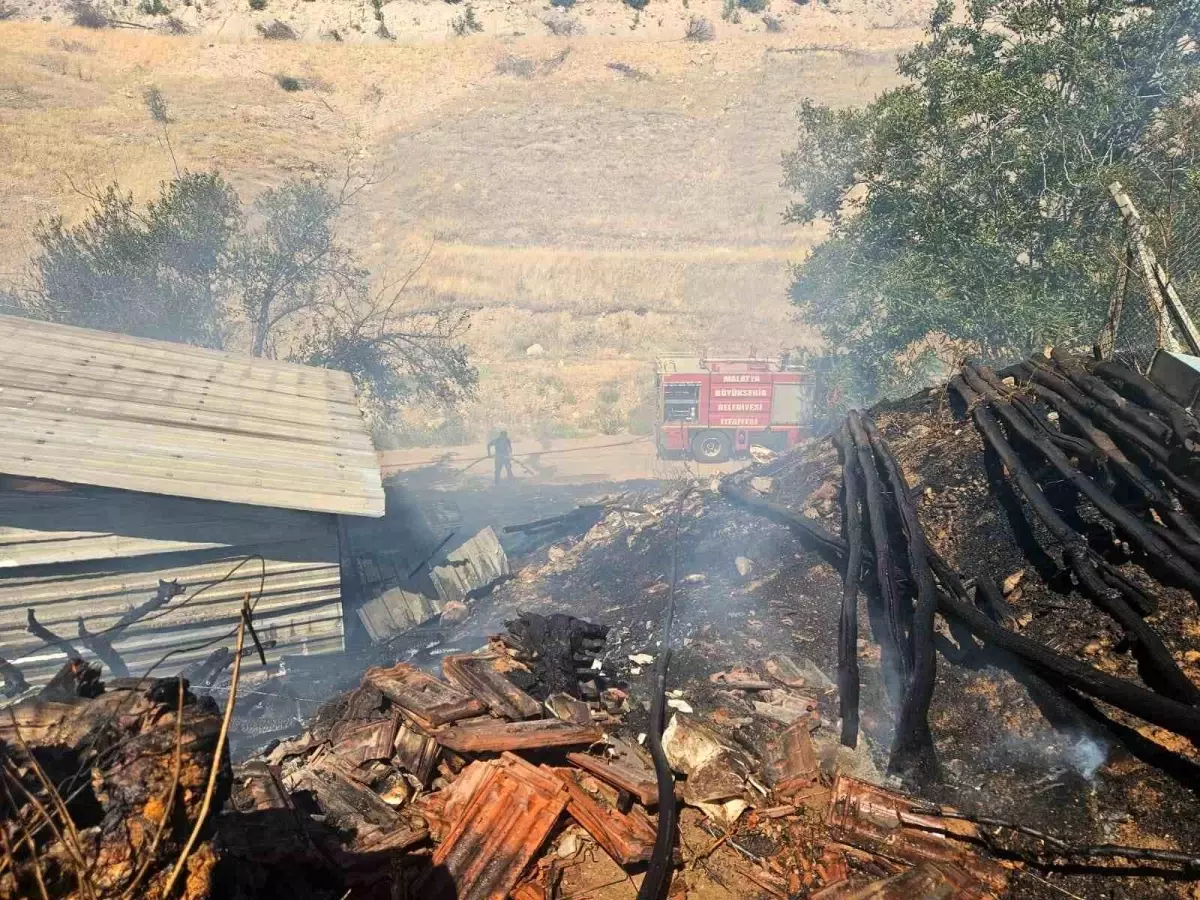 Malatya'da Odunluk Yangını Paniğe Neden Oldu