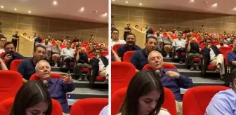 Aziz Yıldırım'ın konuşmasına damga vuran görüntü