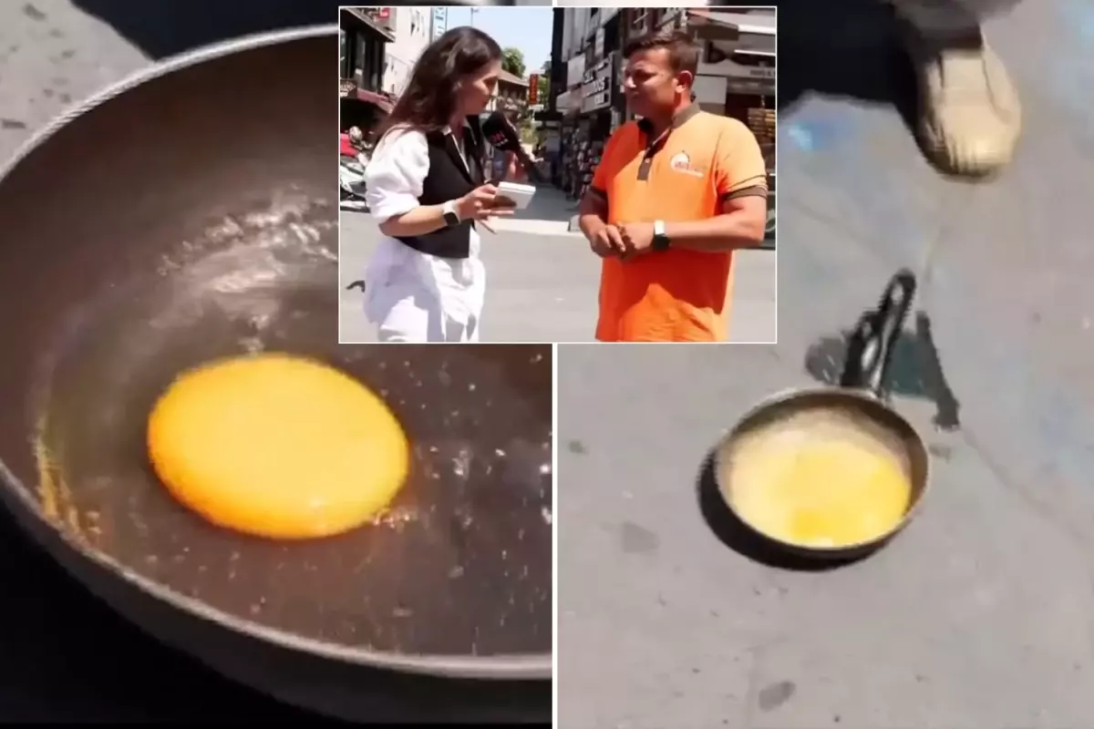 Canlı yayında bir garip 'yumurta pişirme' deneyi! İzleyenler pek inanmadı