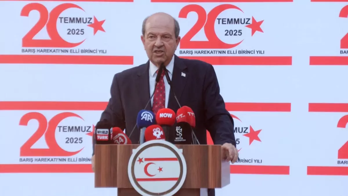 KKTC Cumhurbaşkanı Tatar: 'Kıbrıs Türk'ü yalnız değildir'