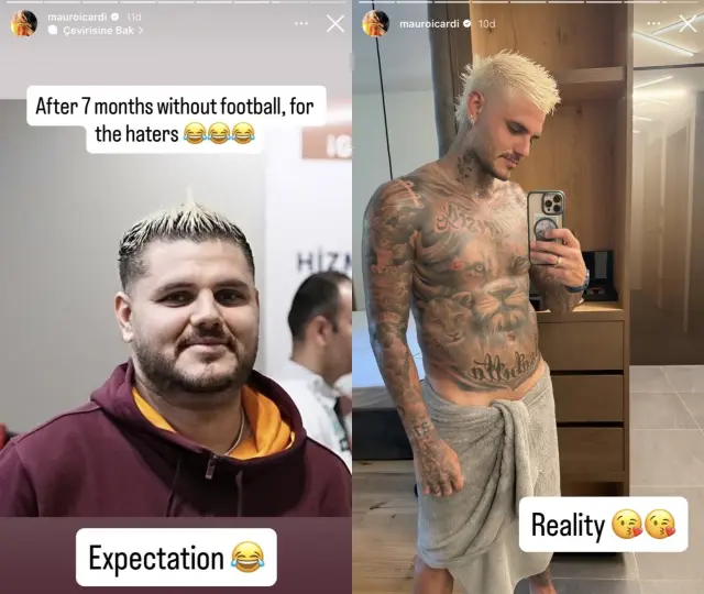 Mauro Icardi mocked those who criticized his weight