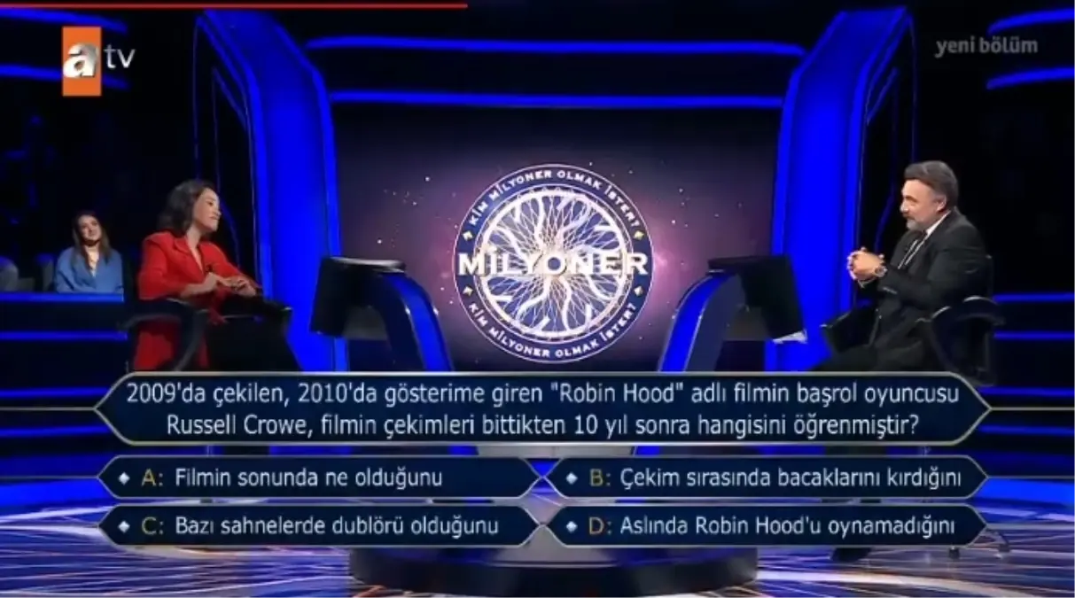 2009'da çekilen 2010'da gösterime giren Robin Hod filminin başrol oyuncusu Russel Crowe filmin çekimleri bittikten 10 yıl sonra hangisini öğrendi?