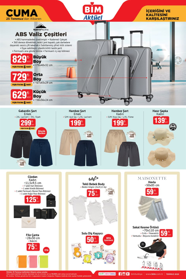 BİM 25 Temmuz Cuma aktüel kataloğunda bu hafta hangi ürünler satışa çıkacak?