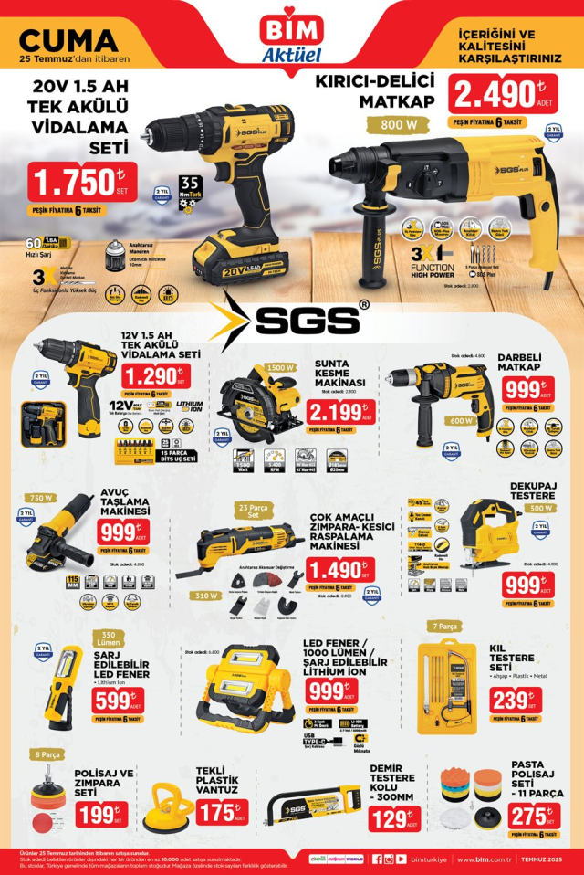BİM 25 Temmuz Cuma aktüel kataloğunda bu hafta hangi ürünler satışa çıkacak?