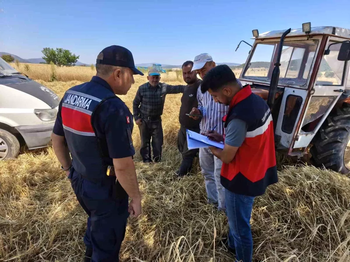 Dumlupınar'da Biçerdöver Hasat Denetimleri Gerçekleştirildi