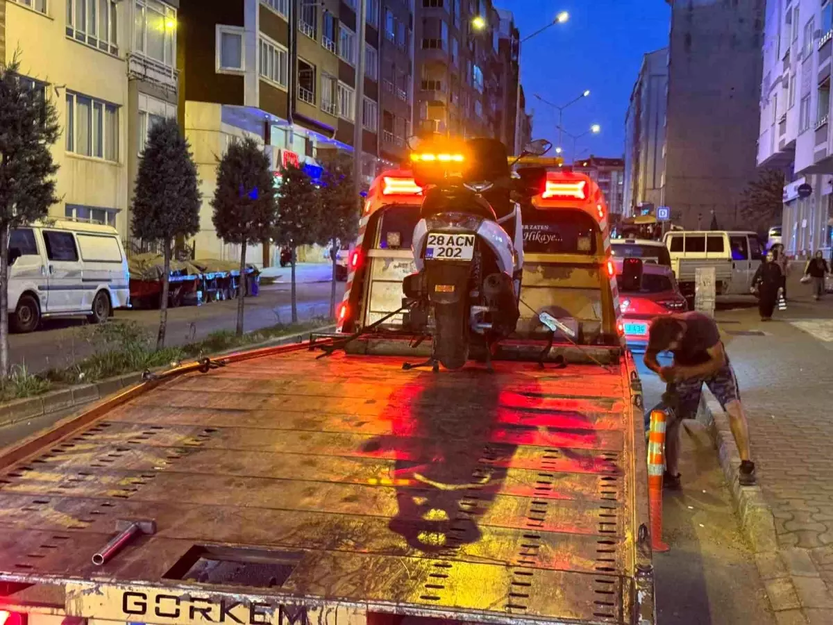 Giresun'da Dur İhtarına Uymayan Motosiklet Sürücüsü Kaçtı