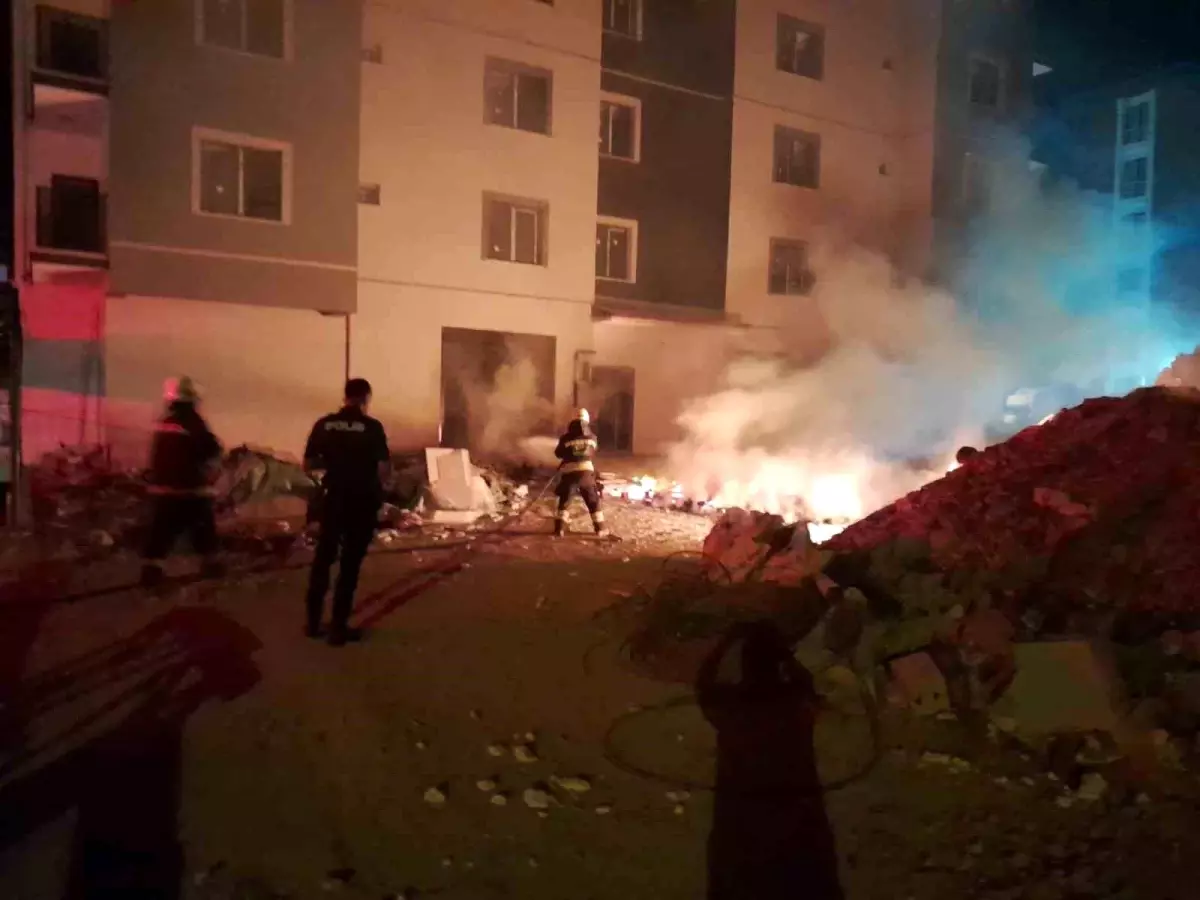 Karapınar'da İnşaat Alanında Yangın Paniği