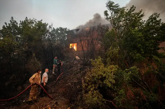 The intervention continues on the 4th day of the forest fire spreading from Sakarya to Bilecik