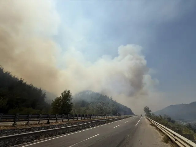 The intervention continues on the 4th day of the forest fire spreading from Sakarya to Bilecik