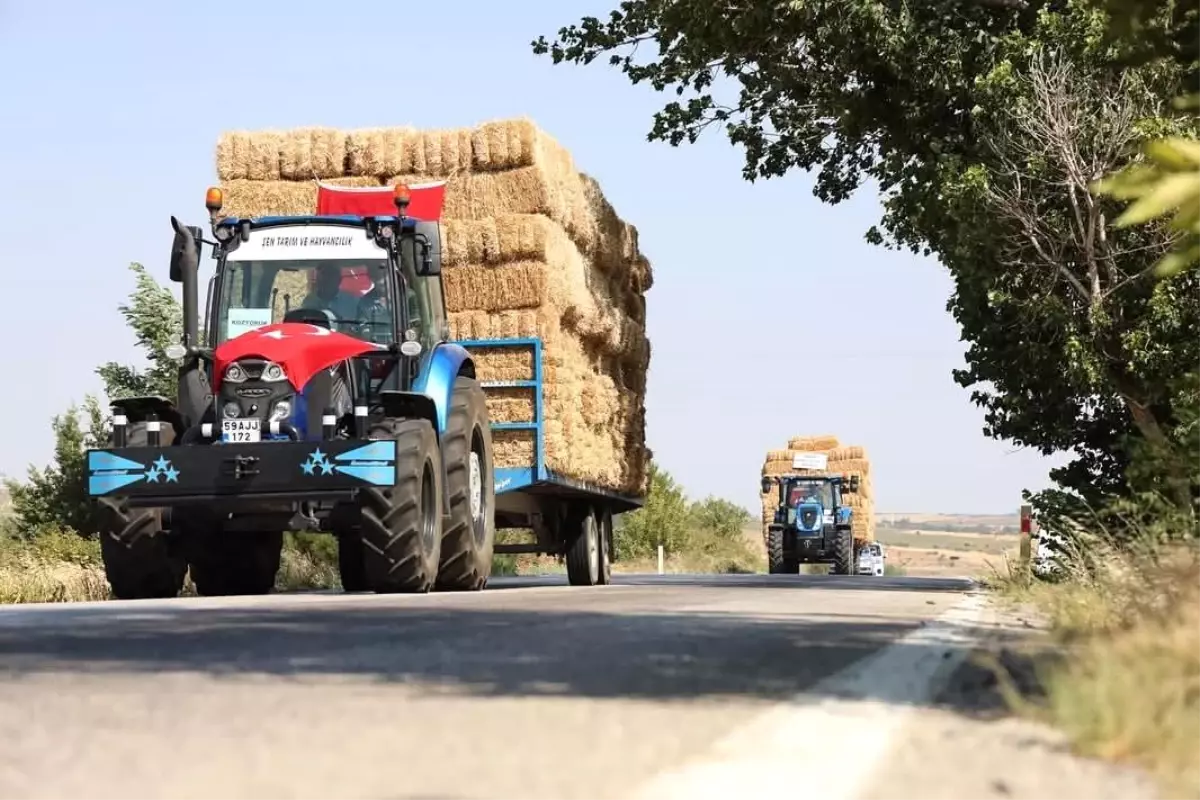 Tekirdağ'da Orman Yangını Sonrası Üreticilere 150 Ton Saman Desteği