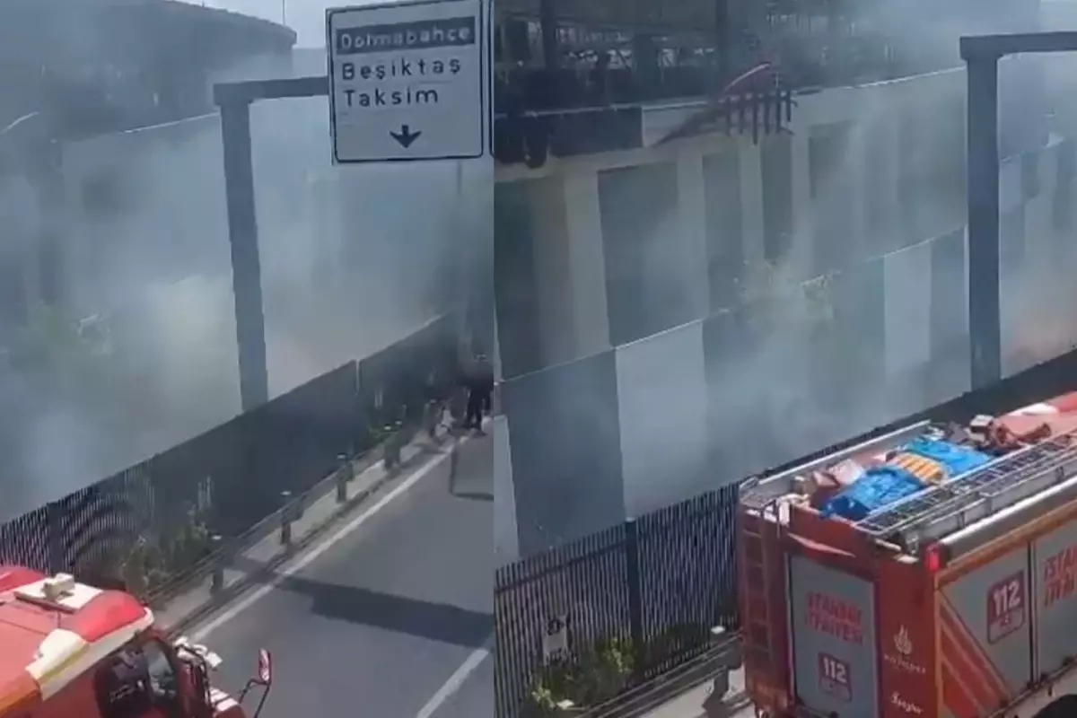 Shakhtar Donetsk maçı öncesi Beşiktaş Stadyumu yanında yangın çıktı