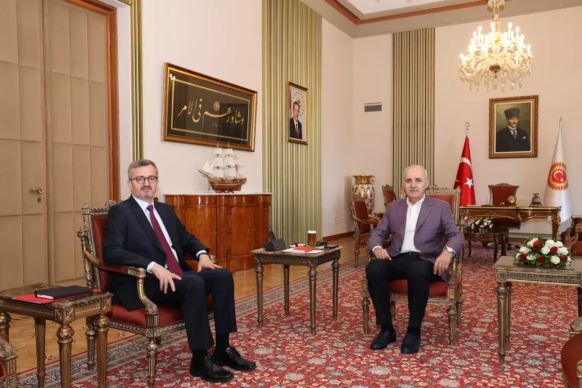 TBMM Başkanı Numan Kurtulmuş, İletişim Başkanı Duran'ı Kabul Etti
