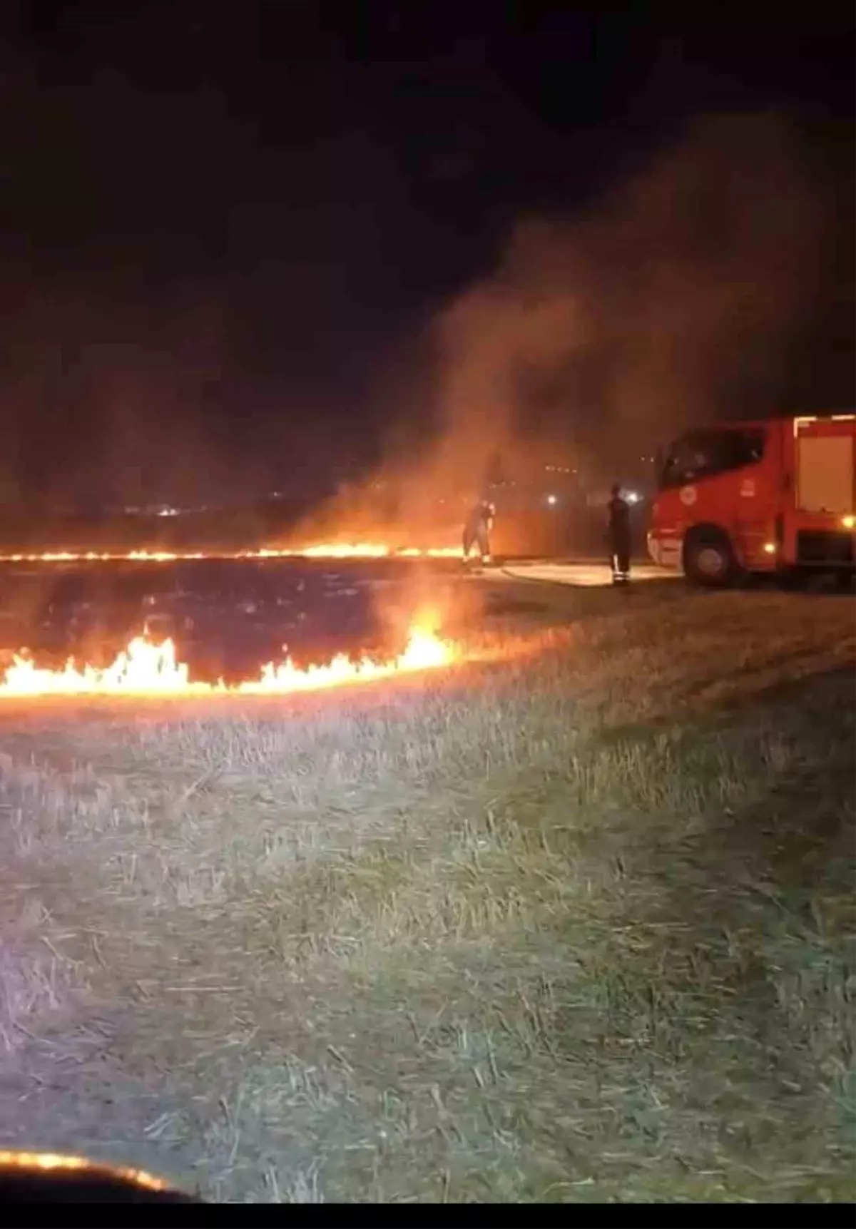 Tekirdağ'da Anız Yangını Kontrol Altına Alındı